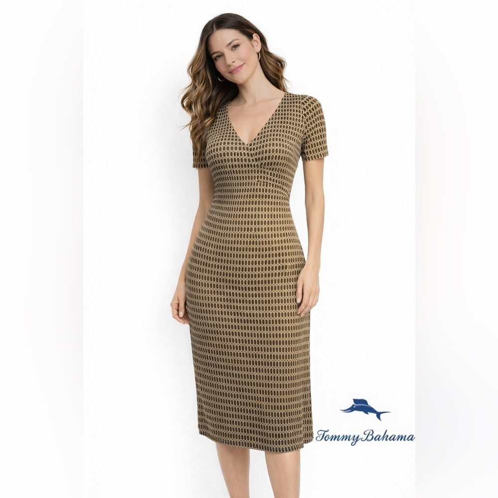 Long Silk tommy BAHAMA stretchy midi XS dress